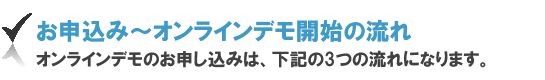 お申し込み～オンラインデモ開始の流れ